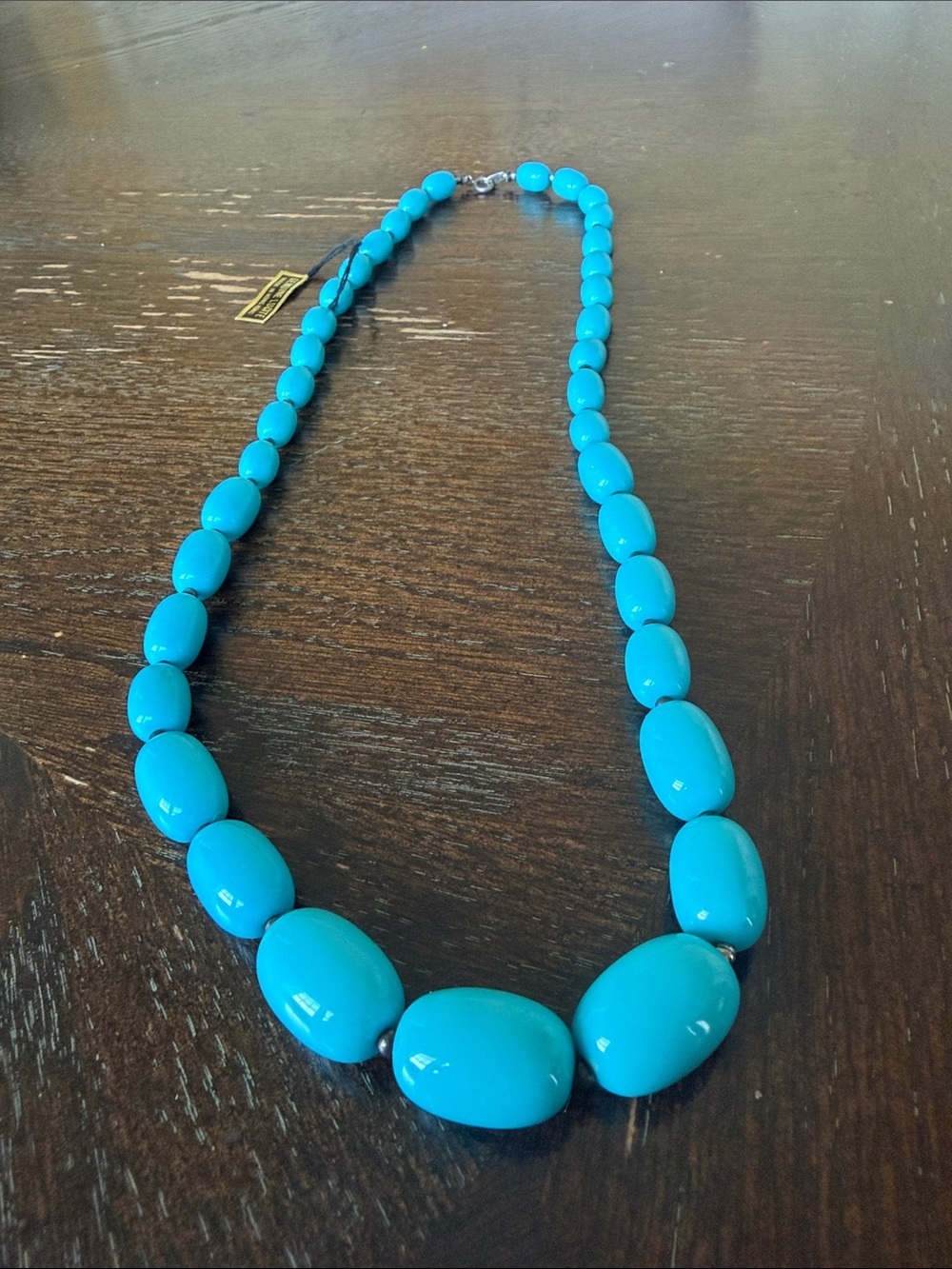 Turquoise Bead Necklace - Women's Jewelry - Picture 3 of 3